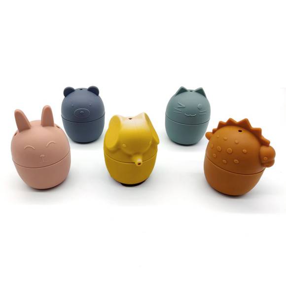 Silikonowe otwierane zabawki do kąpieli - zestaw 5 sztuk - Play&Store